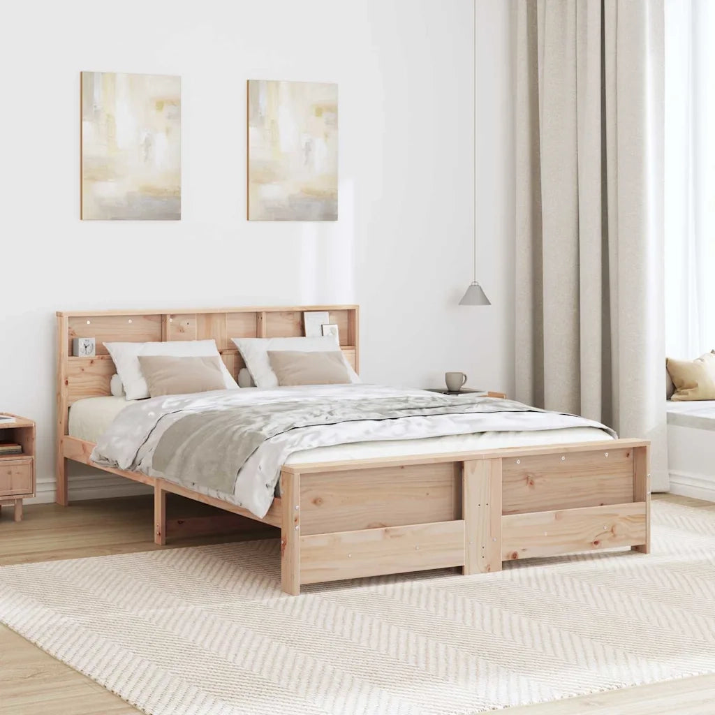 vidaXL Struttura del letto Marrone 150 x 200 cm Legno di pino massello
