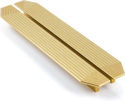 Due maniglie di apertura cassetto in ottone - Punte di apertura cassetto in oro - Accessori di chiusura cassetto moderni - Maniglie di apertura cassetto e ante - 192 mm Foro centrale