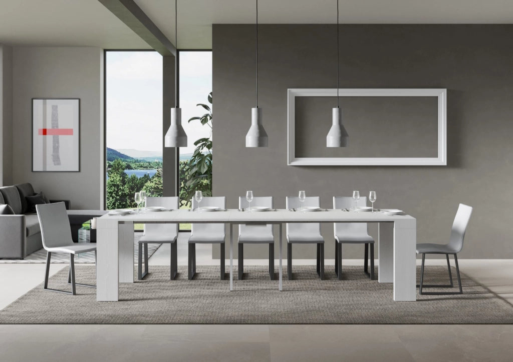 Consolle allungabile 90x40/300 cm Roxel Bianco Frassino