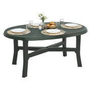 Simmsville, Tavolo da Esterno 6 Posti Made in Italy, 165x110x72h cm Verde
