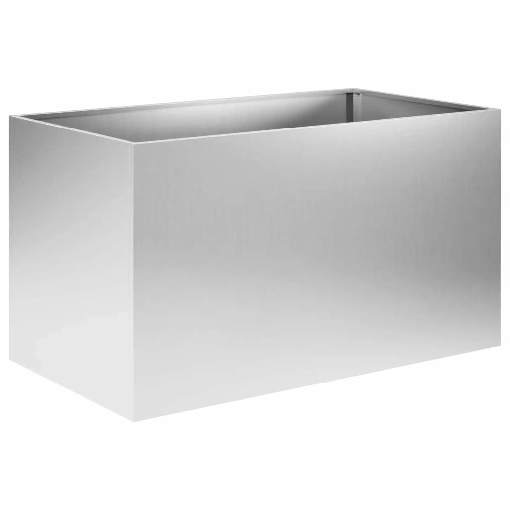 Vaso da giardino 2 pz Argento 100 x 50 x 50 cm Acciaio zincato 8005285