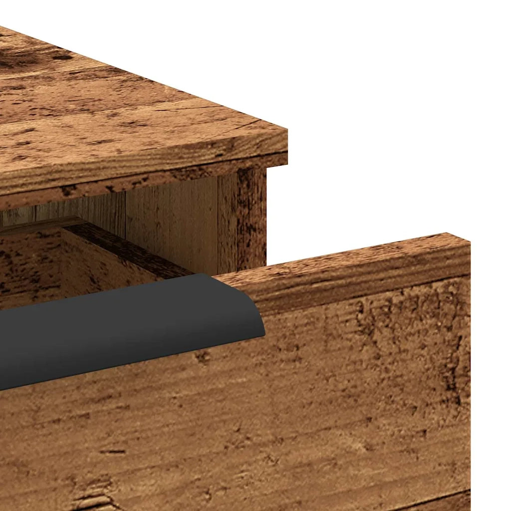 Mobiletto a muro versatile e di design per riporre oggetti 68 x 30 x 20 cm realizzato in legno composito con finitura effetto legno anticato 02_0050986