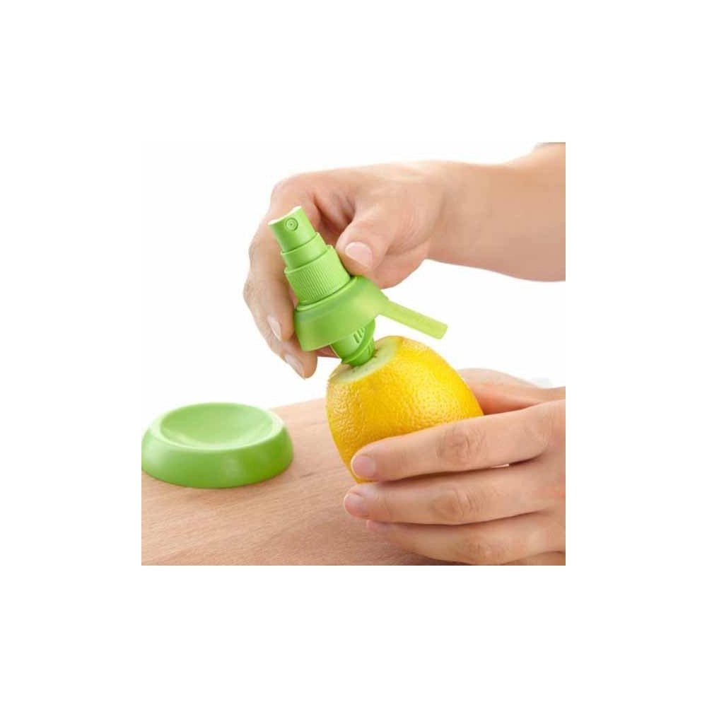 Trade Shop - Spremi Limone Spray Set Da Tavola 3 Pezzi, Due Spremi Agrumi Più Base Appoggio -