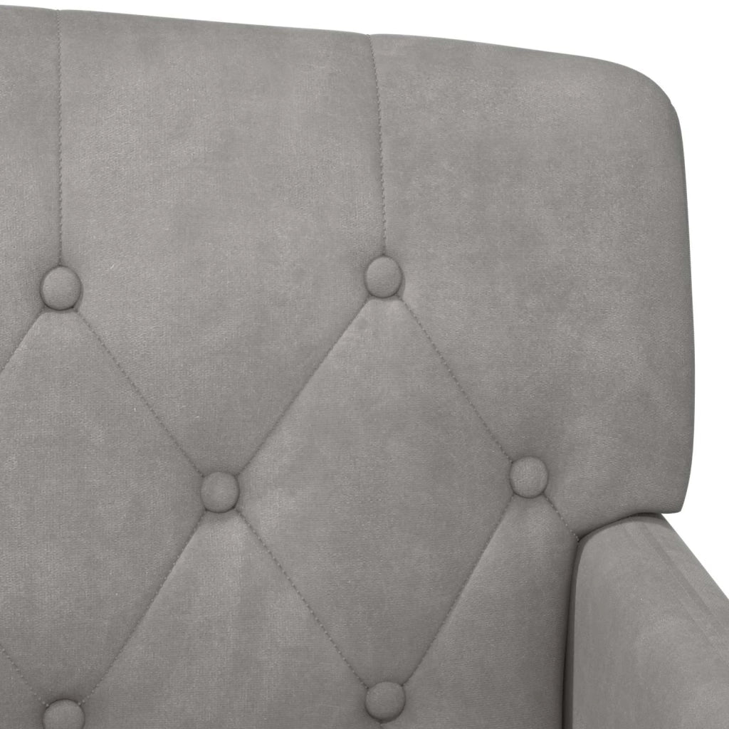 Loveseat con bottoni imbottiti Grigio Chiaro 111 x 65 x 79 cm 42041843
