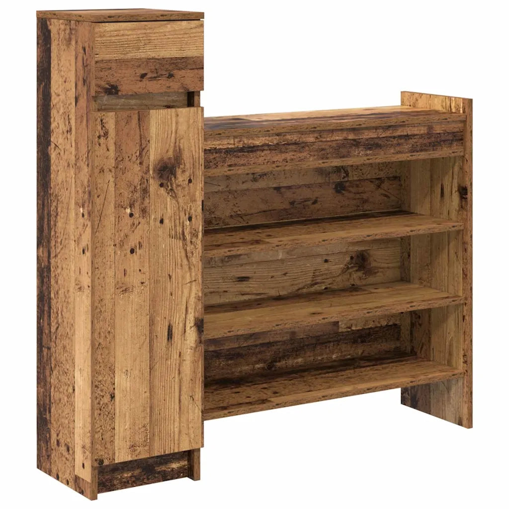 Mobile per scarpe con porta Legno vecchio 100,5 x 28 x 100 cm 871386
