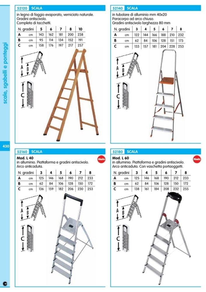 1pz hailo scala alluminio art.l60 7 gradini cod:ferx.22929