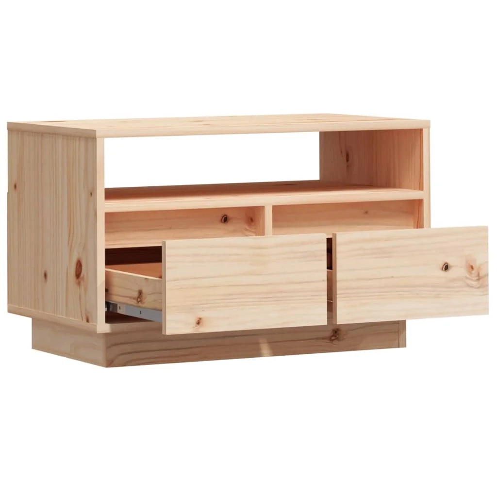 Mobile TV multimediale scaffale TV credenza mobile TV sala da pranzo soggiorno camera da letto 60 x 35 x 37 cm legno massello di pino marrone 02_0026138