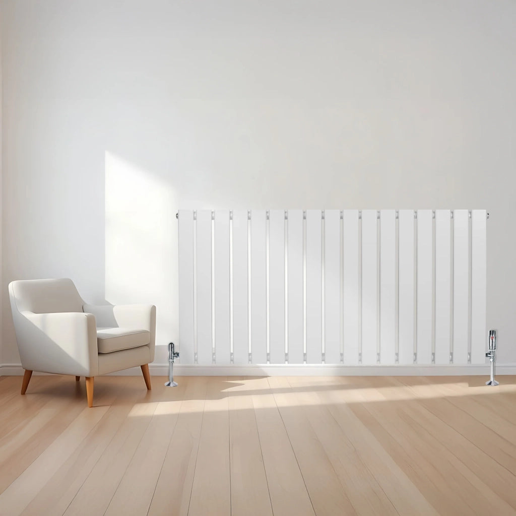 Radiatore Orizzontale Design Piatto Colonna Singola Bianco 600x1190 mm