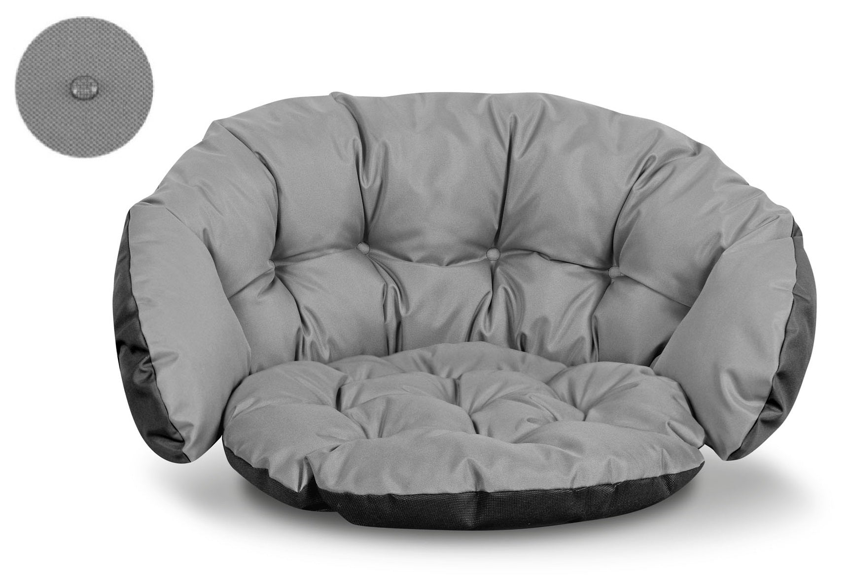 AIO FACTORY Set da giardino 2x122x40cm Cuscini grigi impermeabili per mobili in rattan