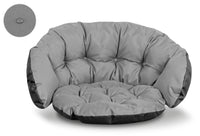 AIO FACTORY Set da giardino 2x122x40cm Cuscini grigi impermeabili per mobili in rattan