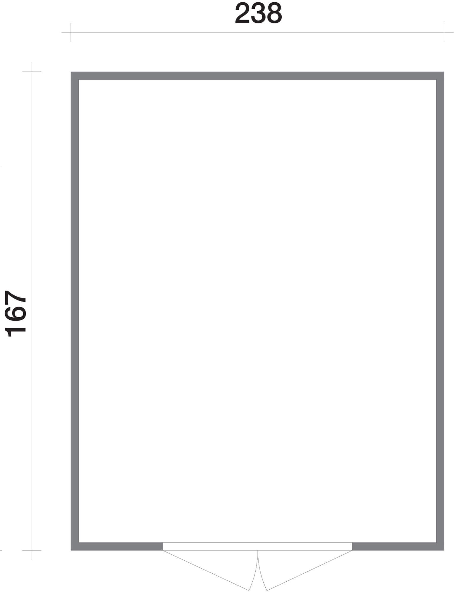 Casette Box da Giardino in Legno Porta Utensili 238x167x214 cm con 2 Porte e Finestre Ecla Tortora