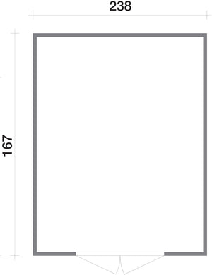 Casette Box da Giardino in Legno Porta Utensili 238x167x214 cm con 2 Porte e Finestre Ecla Tortora