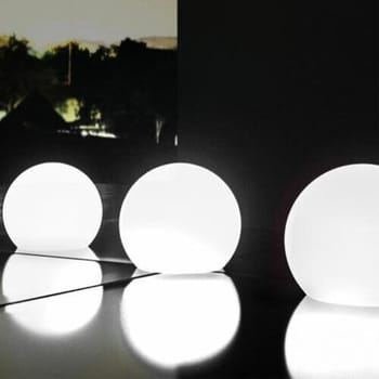 Lampada a palla da giardino in resina Lampade da terra a sfera luce bianca 500mm