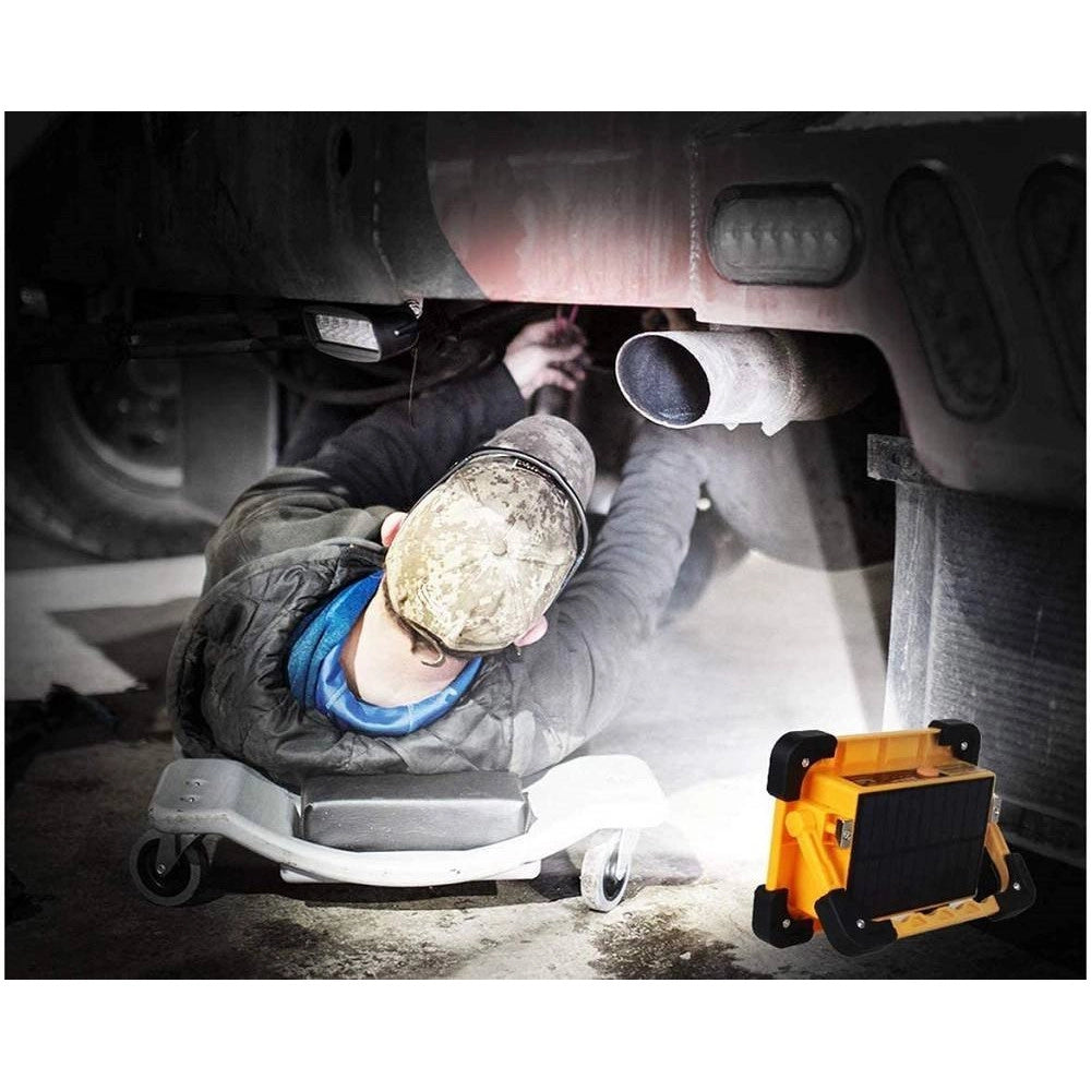 Trade Shop - Faro Di Emergenza Led 60w Con Pannello Solare Ricaricabile Usb Sos Campeggio -