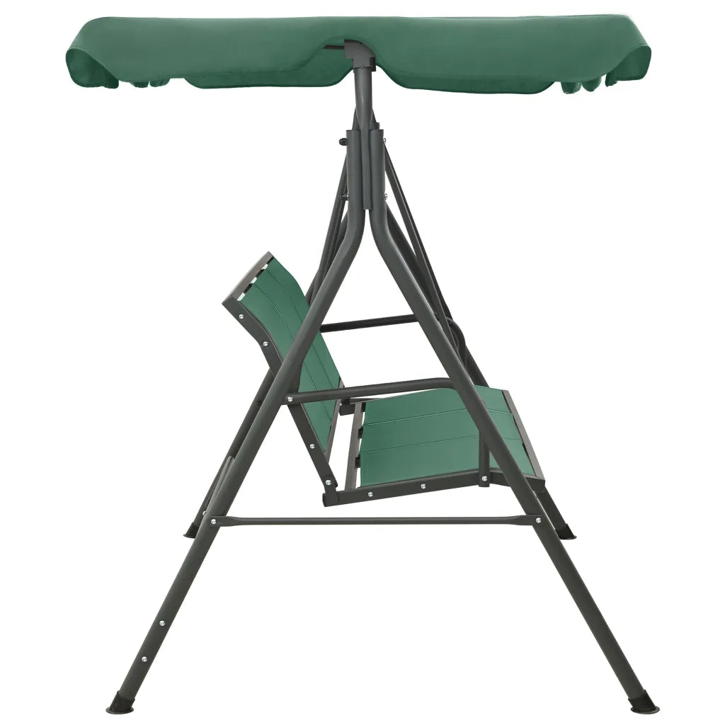 Panca a Dondolo da Giardino Verde 170 cm Textilene e Acciaio CFW1500478