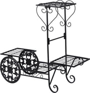 Pianta a 4 Livelli - Scaffale per Piante - Molteplici Supporti per Vasi - Reticolo Metallico - Indoor & Outdoor - Giardino e Balcone
