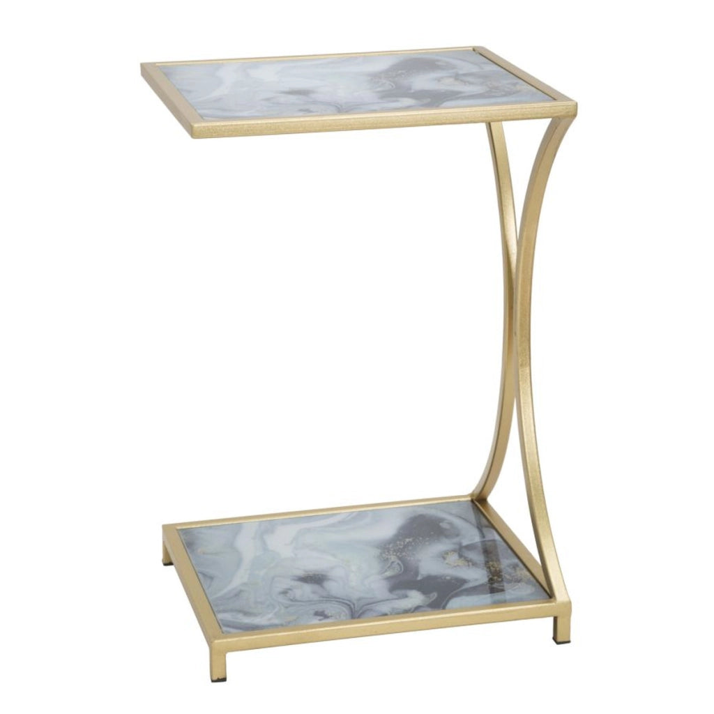 Tavolino VKH543, Oro, Metallo, 40x35x60 cm