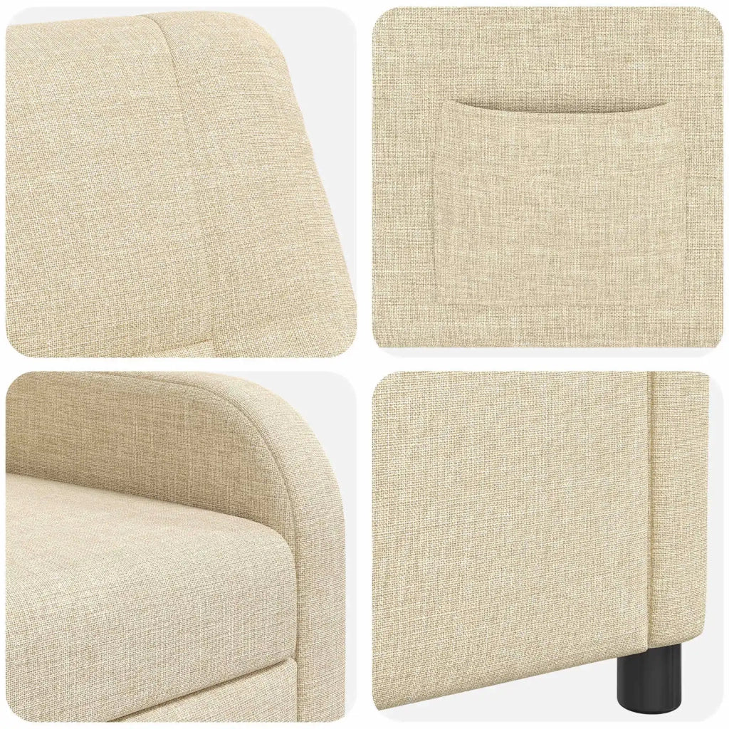 Divano Sedia-Poltrona reclinabile Crema Tessuto 102785