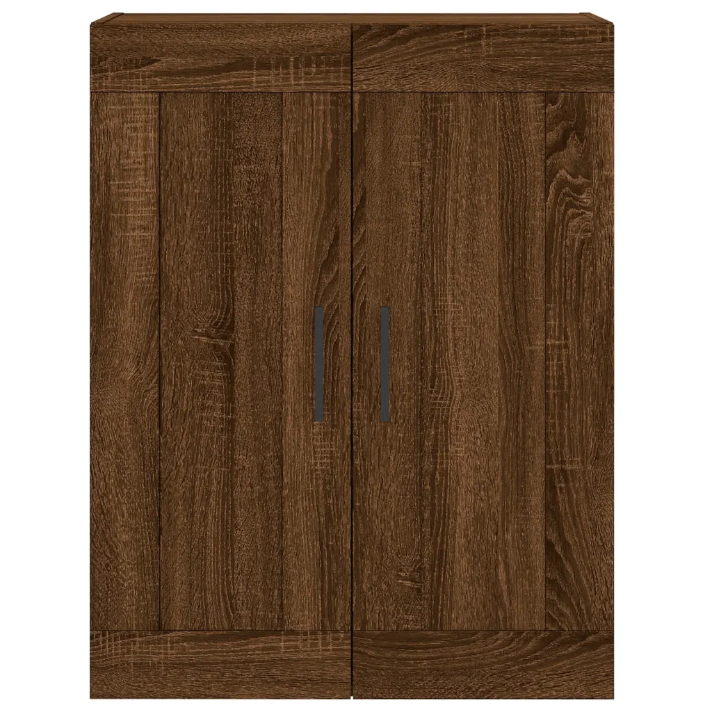 Armadietti a Parete 2 pz Rovere Marrone in Legno Multistrato