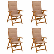 Sedie da giardino reclinabili 4 pz Naturale 3434467