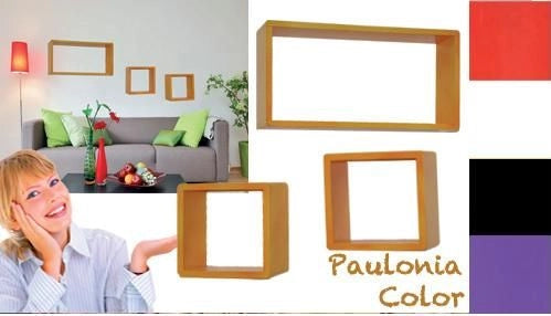 Set 3 Mensole da Parete decorative Rettangolari decò 3 misure 4 Colori
