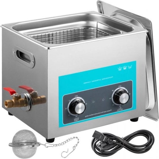 Pulitore Ultrasonico 10L in SUS304 – Riscaldamento Regolabile (20-80°C), 240W, 40kHz – Per Gioielli, Occhiali e Altro