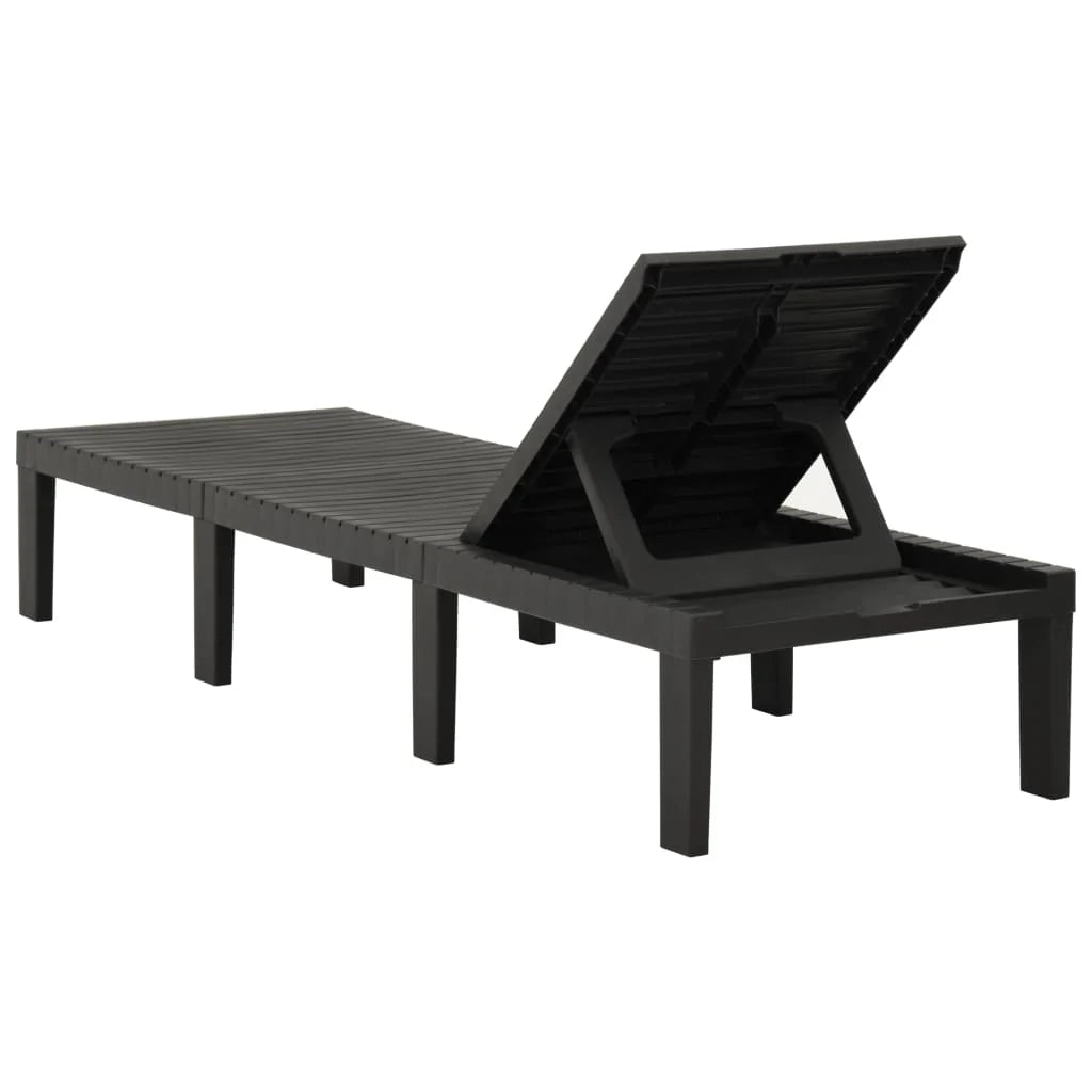 Sedia a sdraio lettino prendisole lettino da giardino mobili da esterno per patio plastica antracite 02_0012785