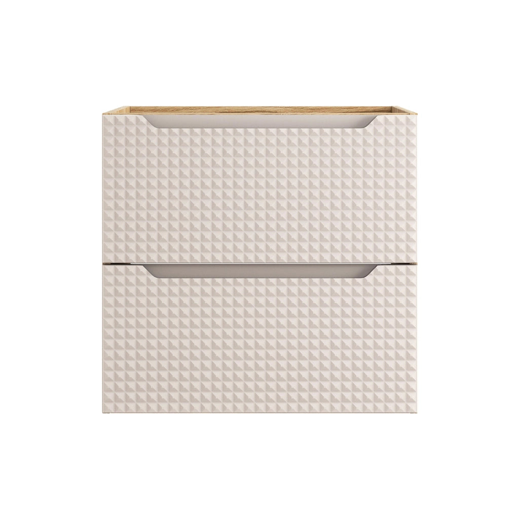 Mobile sottolavabo 60 cm 2 cassetti Luxor Beige 60 x 57 x 46 cm
