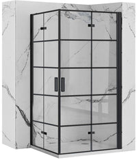 Cabina Doccia Rea Molier Black Double 100x100