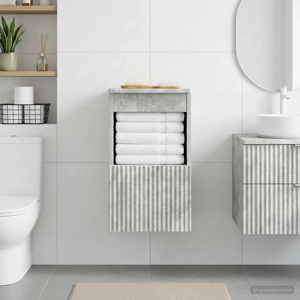 Mobile da Bagno Grigio Cemento 30 x 35 x 50 cm 890485