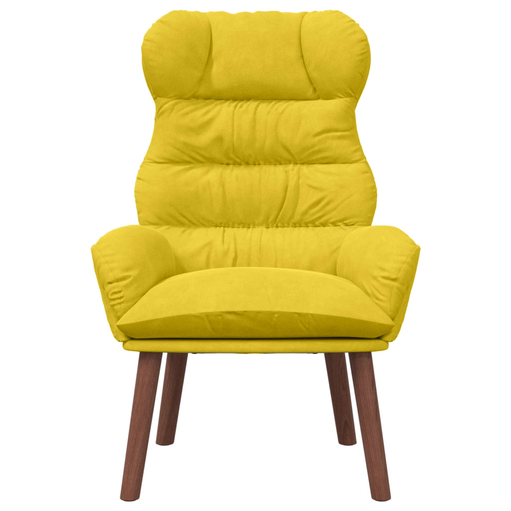 Poltrona Rilassante in Velluto Giallo