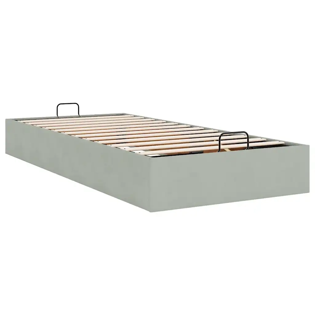 vidaXL Struttura Letto Pouf Senza Materasso 100x200 cm Velluto