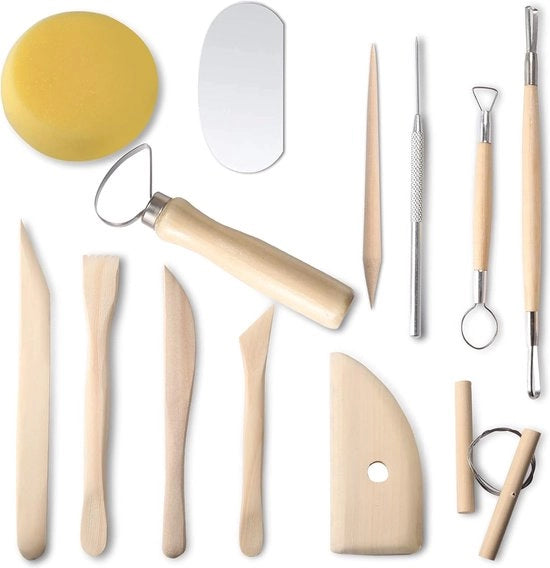 Set di Modellazione Completo per Adulti con Argilla Modellabile - Strumenti di Modellazione - Accessori di Argilla - 13 Pezzi