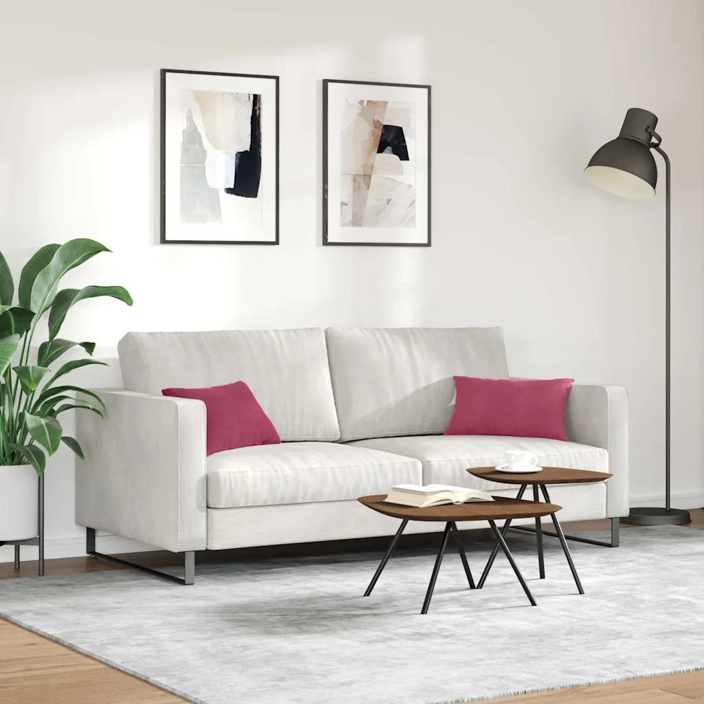 Cuscini da Divano 2 pcs Rosso vino 50 x 30 cm Tessuto in Cords 42013632