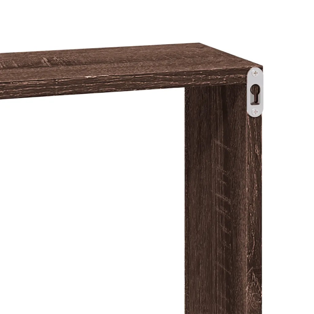 Mobile a Parete 100x16x30cm Rovere Marrone in Legno Multistrato