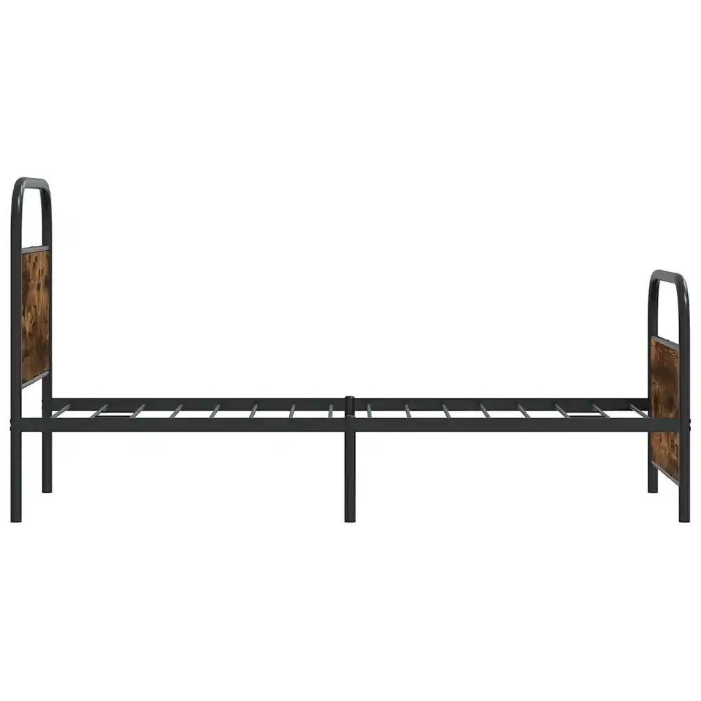 vidaXL Giroletto senza Materasso Rovere Fumo 75x190 cm in Truciolato