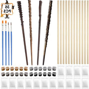 Kit di artigianato per bambine con 12 stecchi DIY - Mondo magico arte e artigianato per bambini - Kit creativo con legno