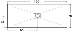Piatto Doccia in Pietra 75x110 cm Bonussi Ardesia Stone Central Nero