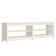 Scarpiera | Mobile per scarpe Bianca 160x36,5x50 cm in Legno Massello di Pino