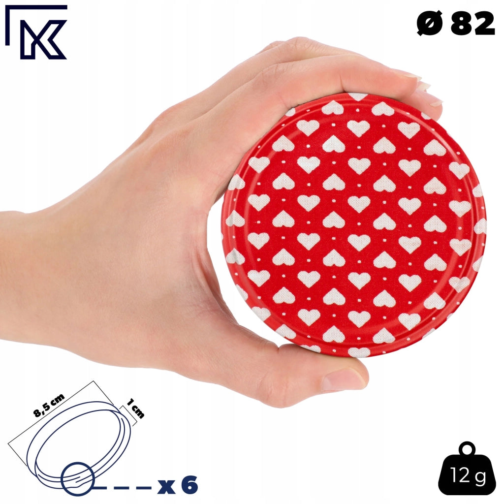 Tappi per barattoli KADAX, diametro 82 mm, 50 pezzi