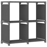 Mensola con 4 Vani a Cubo Grigia 69x30x72,5 cm in Tessuto cod mxl 23282