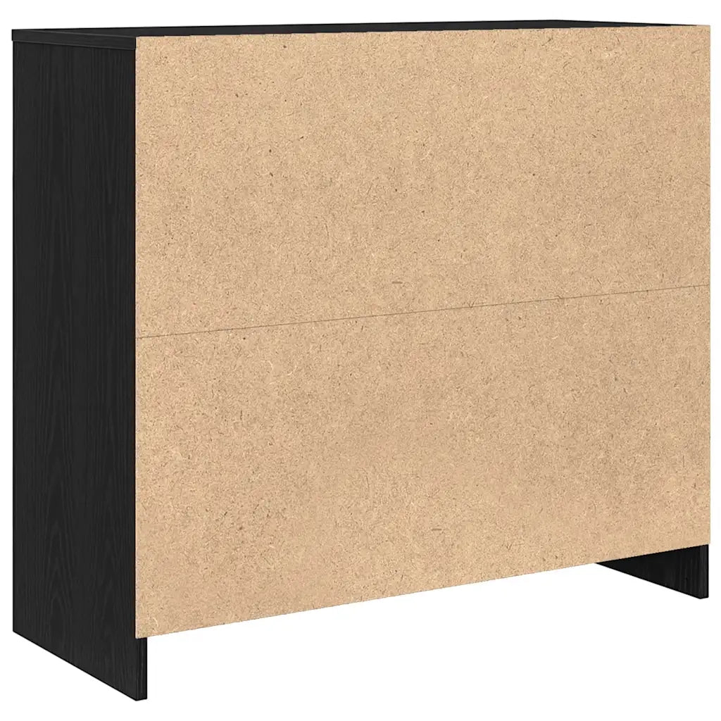 Credenza-Buffet-Armadio da cucina Rovere Nero 85x34x76 cm in Legno Multistrato