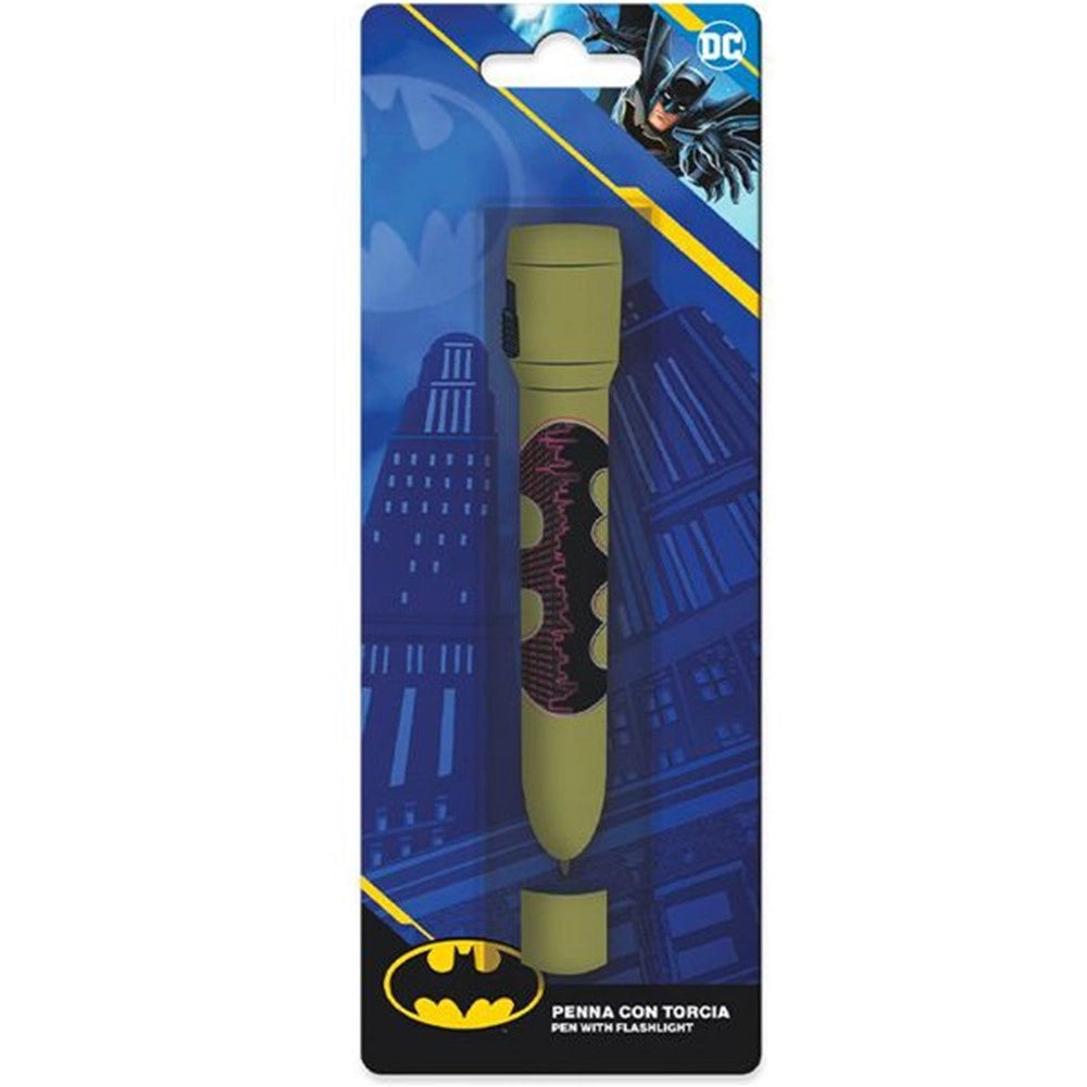 Trade Shop - Penna Con Torcia Grafica Batman Accessori Per Scuola Regalo Feste Bambini 954916 -