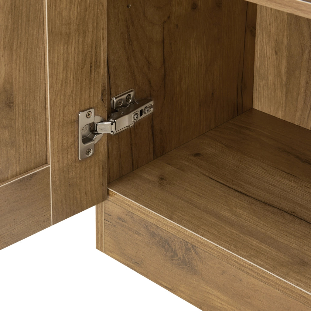 Credenza Bassa Spøttrup Mobile TV 70 x 120 x 30,5 cm Effetto Rovere [en.casa]