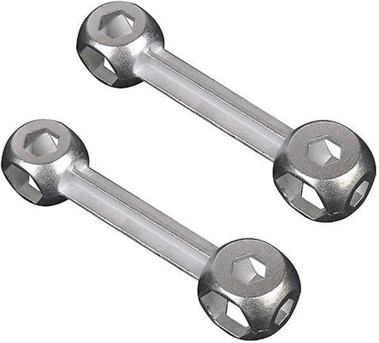 Chiave a sei punte multifunzionale metrisca da 10 in 1 con 2 pezzi 10 in 1, 6-15 mm, multifunzionale per bicicletta