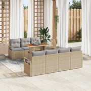 Set Divano da Giardino con cuscino 8 pcs Beige e grigio 3349671