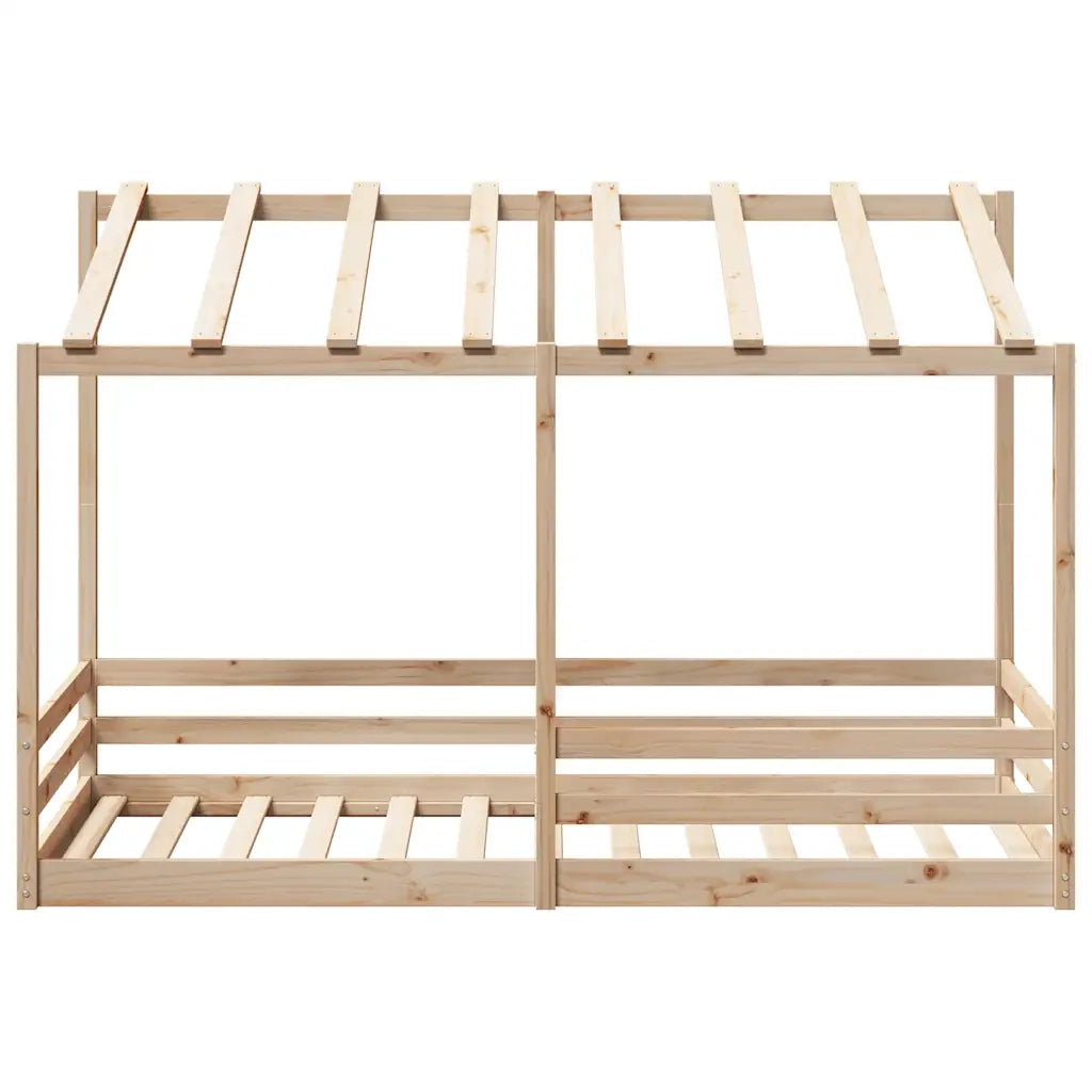 Letto per Bambini con Tetto 80x200 cm in Legno Massello di Pino