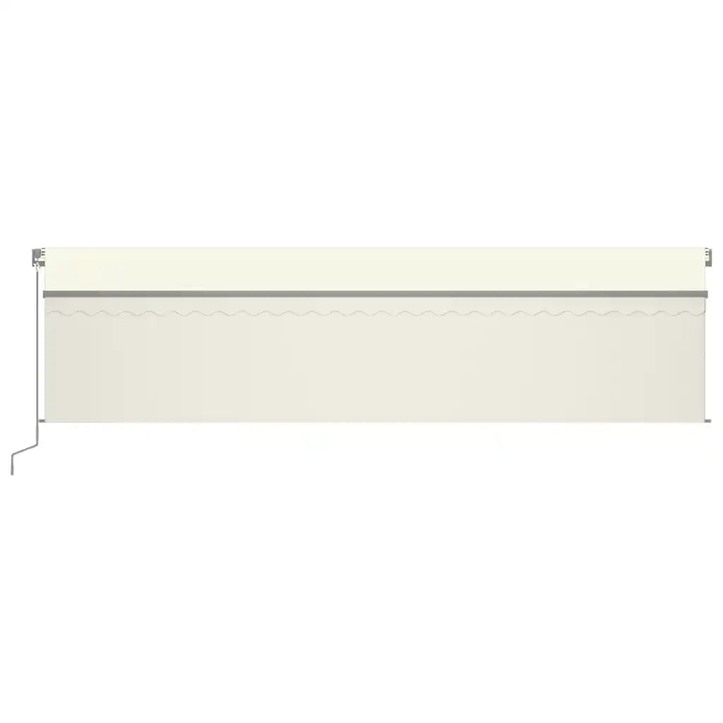 Tenda da Sole Retrattile Manuale con Parasole 6x3 m Crema 3069477