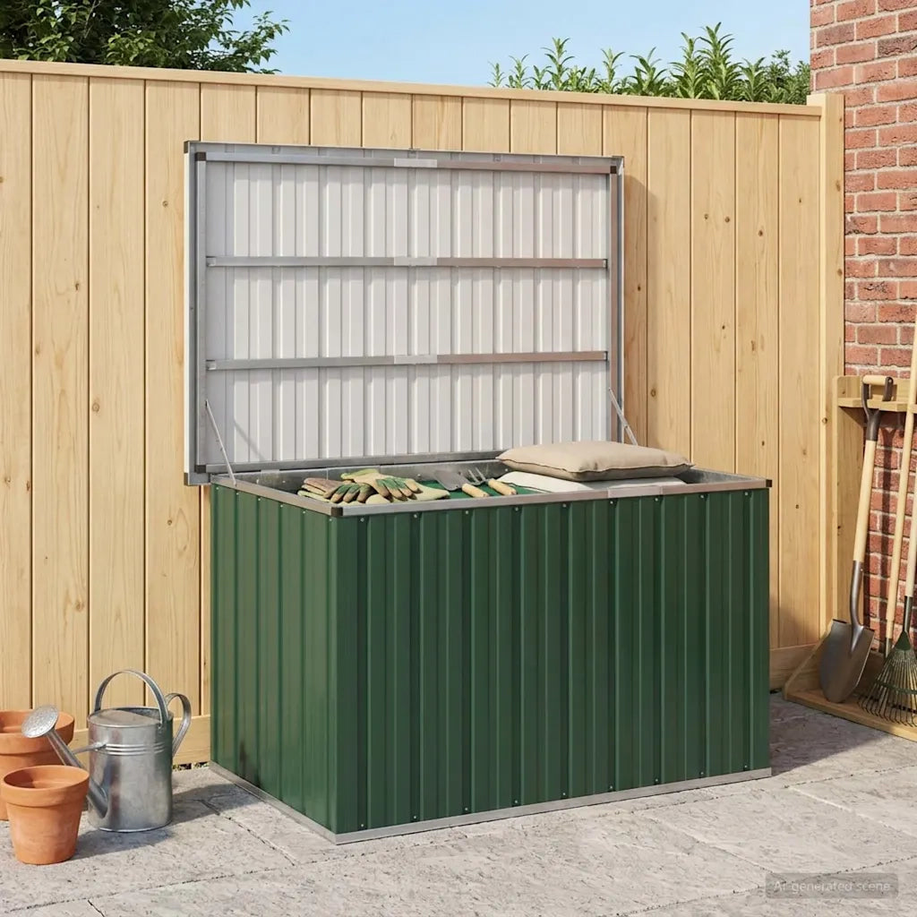 Baule da giardino verde 109x67x65 cm CFW7476099