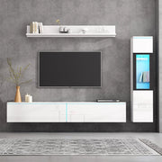 Mobile TV Soggiorno Set 3 pezzi con LED ¨C Xylo ¨C Bianco Lucido